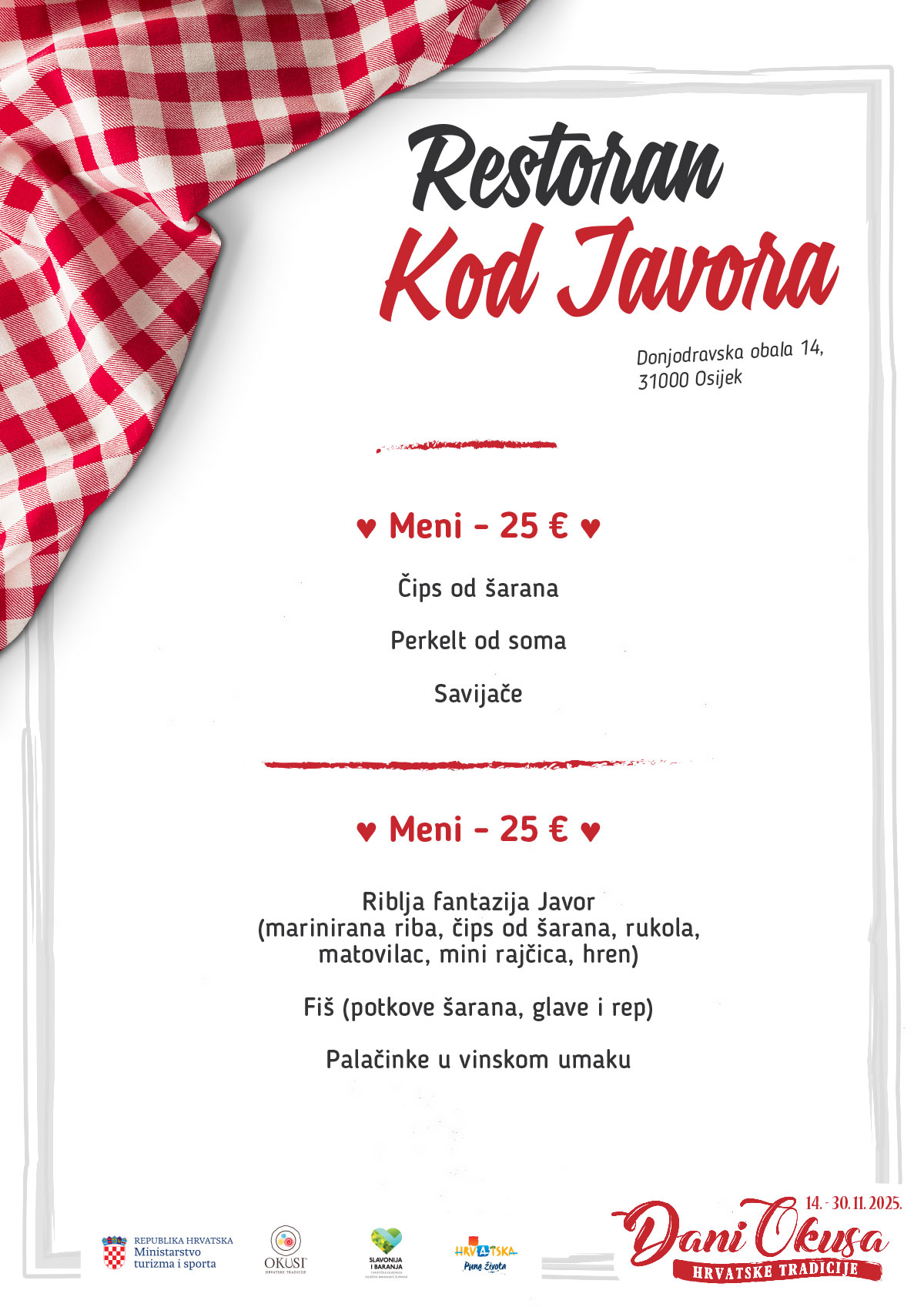 Dani okusa 2025 jelovnik 031 Kod Javora