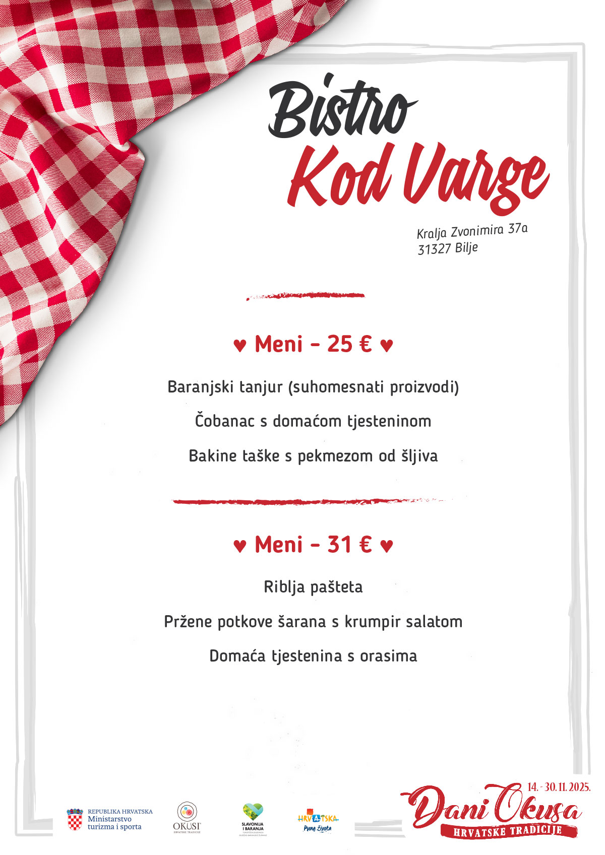 Dani okusa 2025 jelovnik 031 Kod Varge