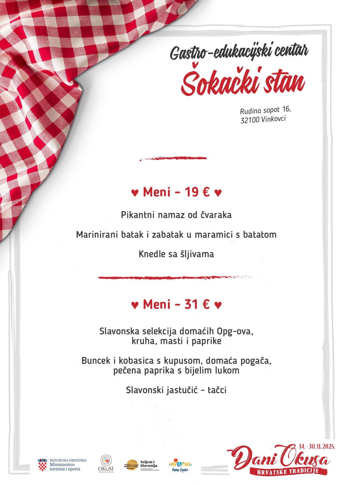 Dani okusa 2025 jelovnik 032 Šokački stan