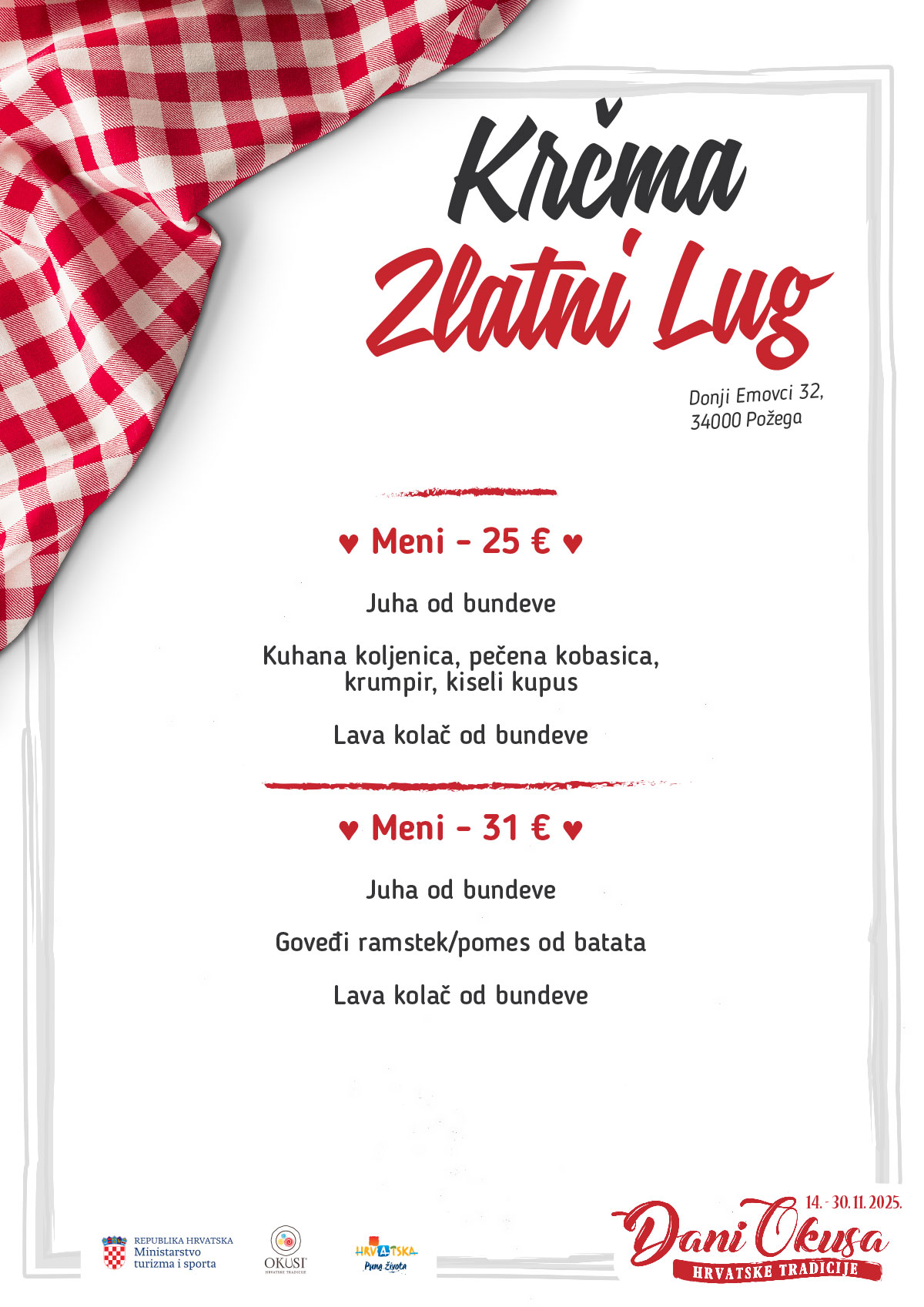 Dani okusa 2025 jelovnik 034 Zlatni lug