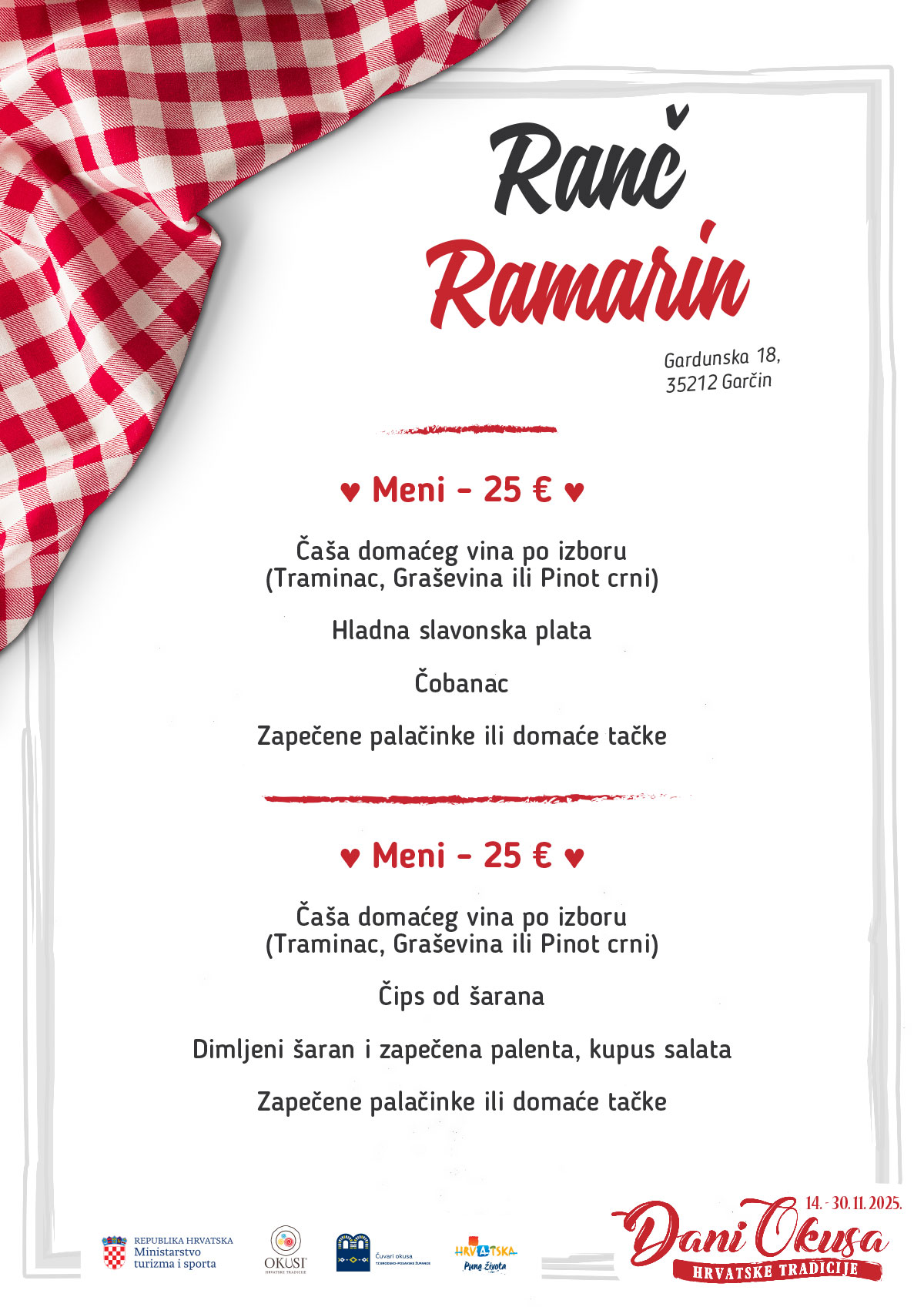 Dani okusa 2025 jelovnik 035 Ramarin