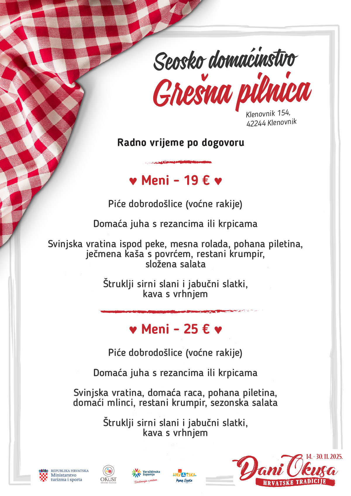 Dani okusa 2025 042 jelovnik Grešna pilnica