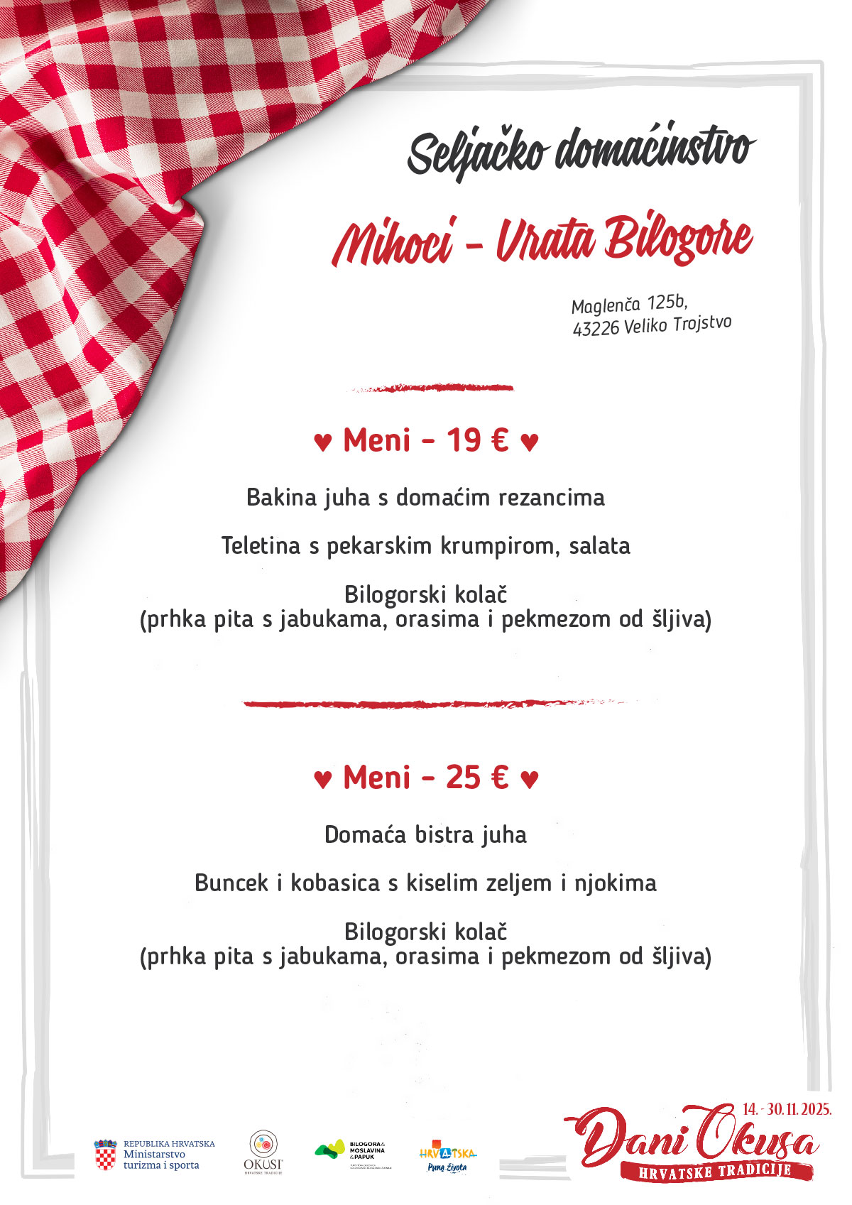 Dani okusa 2025 043 jelovnik Mihoci