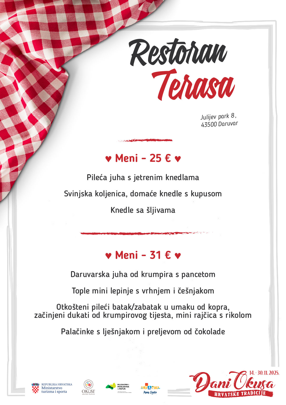 Dani okusa 2025 043 jelovnik Terasa