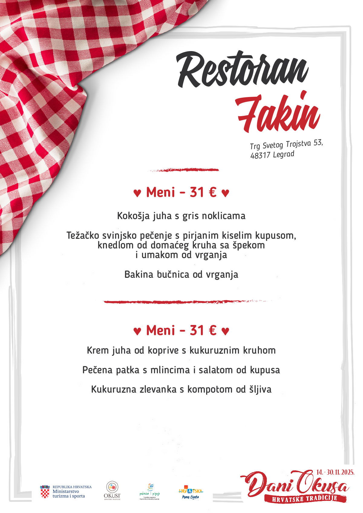 Dani okusa 2025 048 jelovnik Fakin