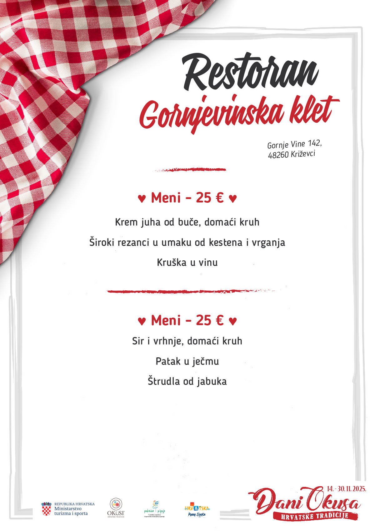Dani okusa 2025 048 jelovnik Gornjevinska klet