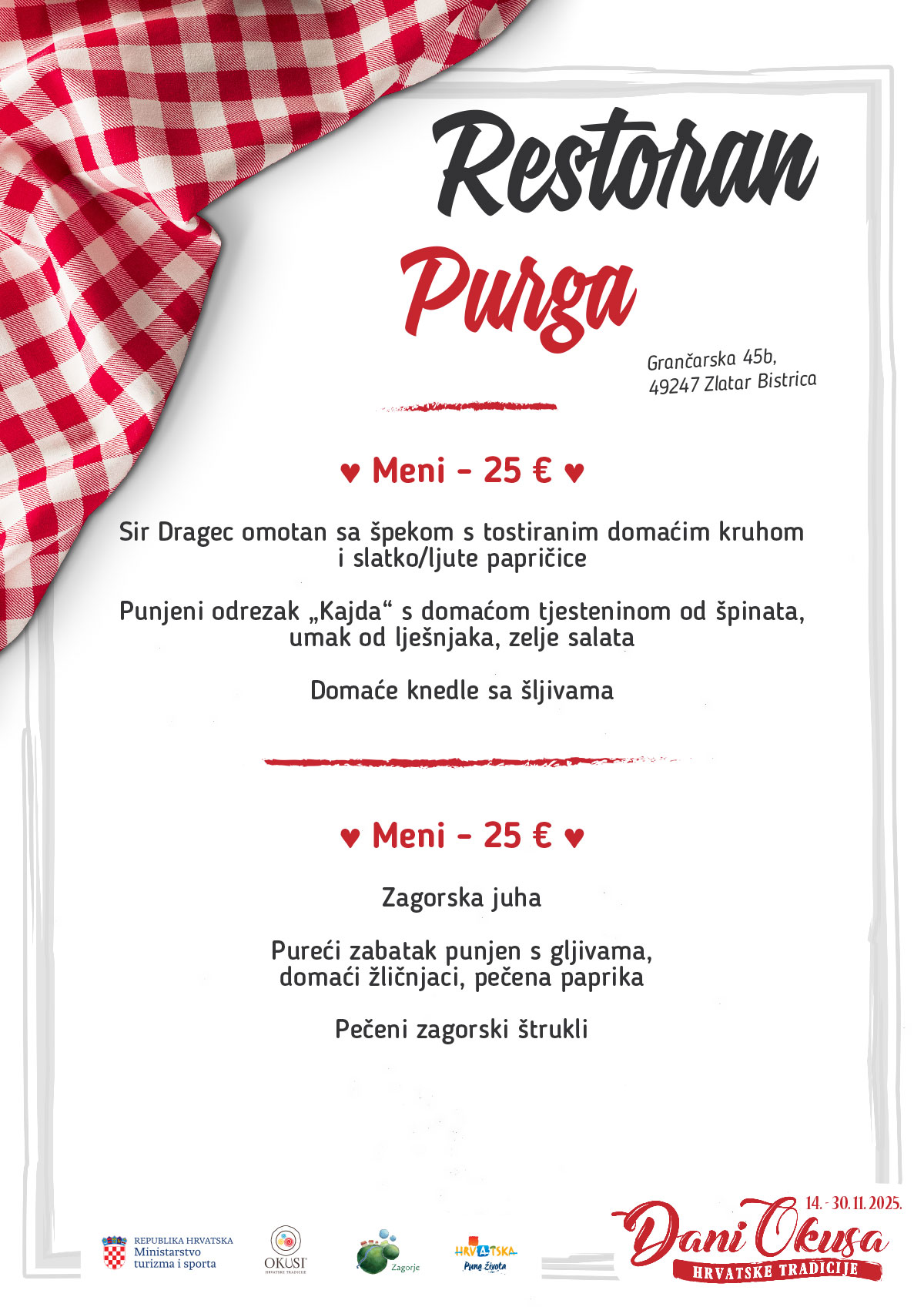 Dani okusa 2025 049 jelovnik Purga