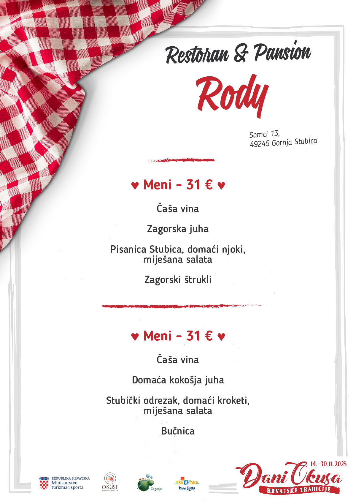 Dani okusa 2025 049 jelovnik Rody