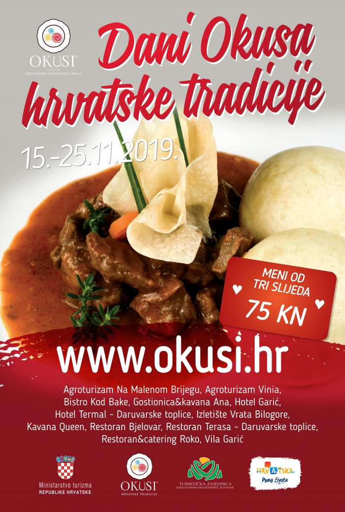 Dani Okusa hrvatske tradicije 15.-25.11. - Okusi Bjelovarsko-bilogorskog kraja