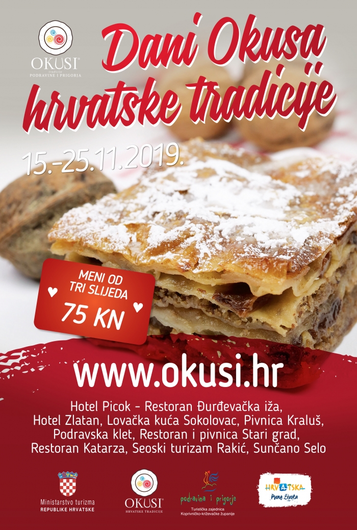 Dani Okusa hrvatske tradicije 15.-25.11. - Okusi Podravine i Prigorja