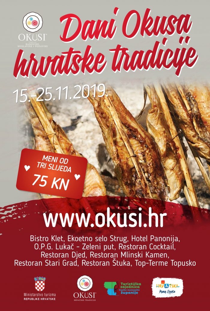 Dani Okusa hrvatske tradicije 15.-25.11. - Okusi Banovine, Moslavine i Posavine